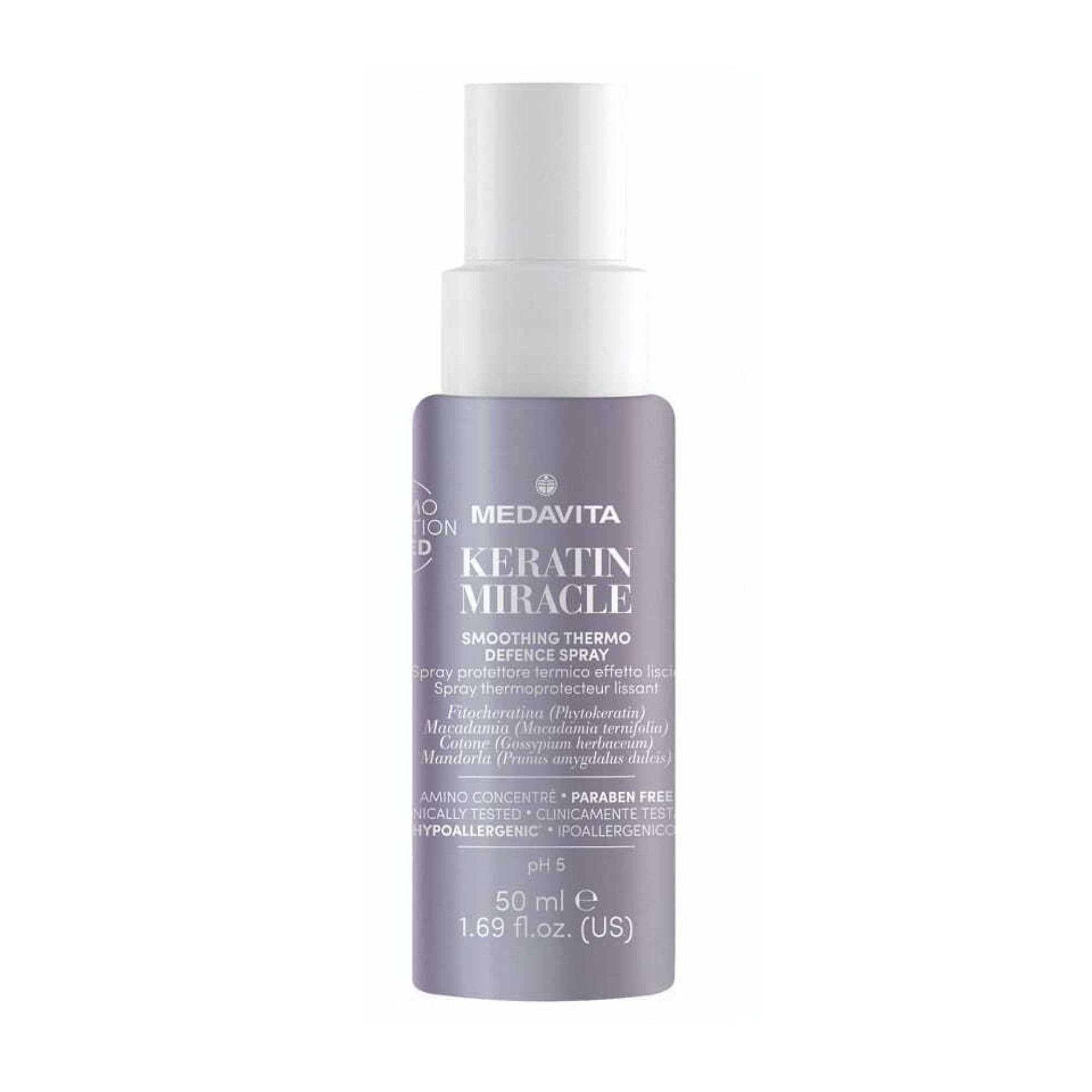 Розгладжувальний термозахисний спрей Medavita Keratin Miracle